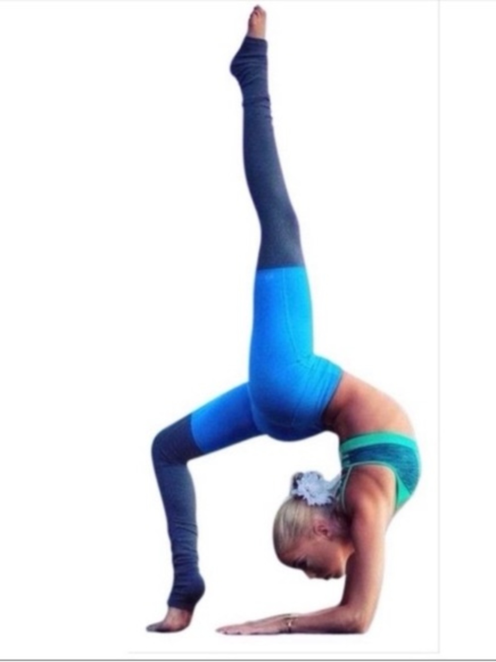 Alo Goddess Leggings Blue & Grey, Size XS